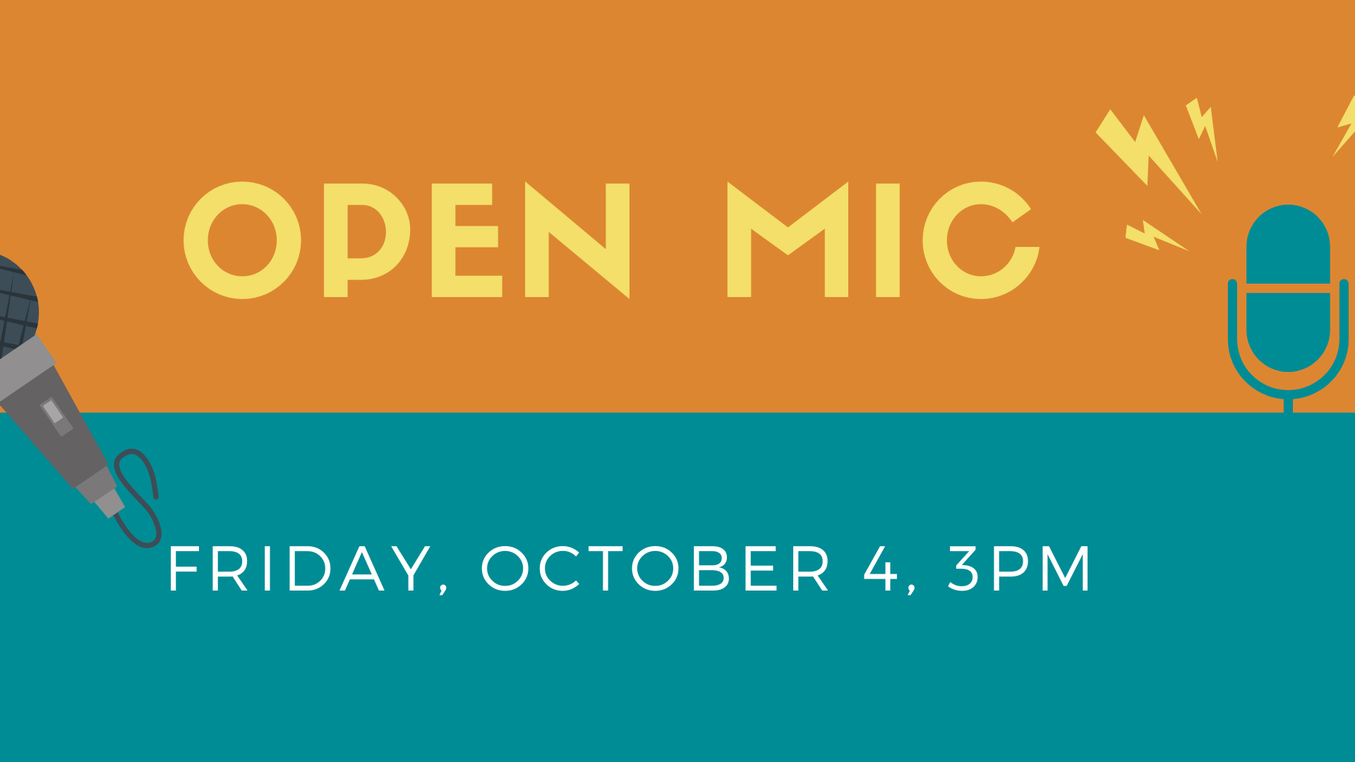 Open Mic October 4 3pm