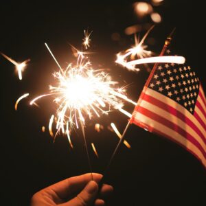 “time lapse photography of sparkler and U.S.A flag let” by Stephanie McCabe. Published on July 5, 2015. Camera: Canon, EOS 5D Mark II. Free to use under the Unsplash License.