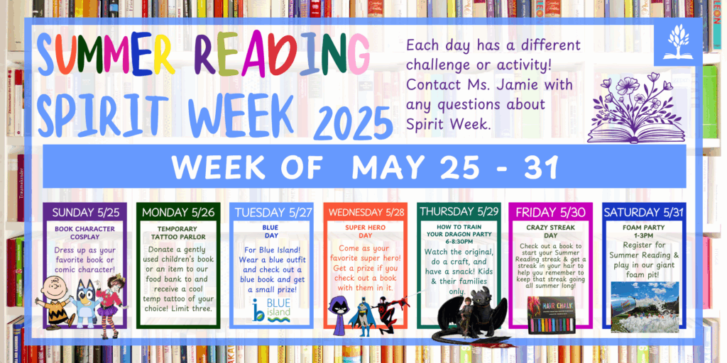 A calendar of featuring spirit week events