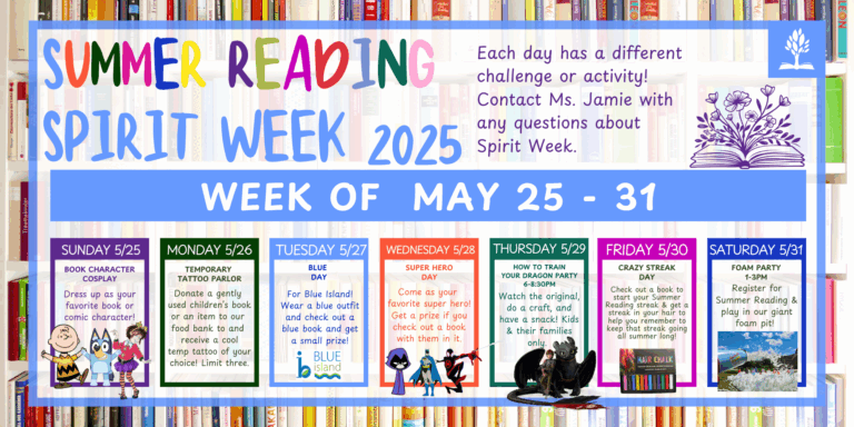 A calendar of featuring spirit week events